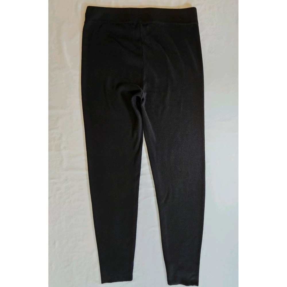 Cable & Gauge Black Knit Ankle Leggings M Elastic Waist Stretch Women's - Picture 10 of 11